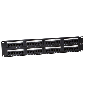 CAT6 UTP patchpanel - 48 portar