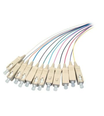 OM3 fiberoptisk pigtail färgad set SC - 12 stycken
