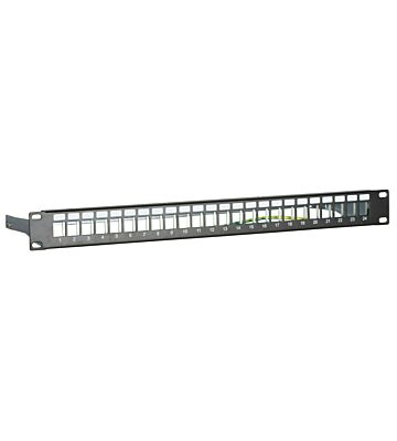 STP patchpanel för keystones - 24 portar
