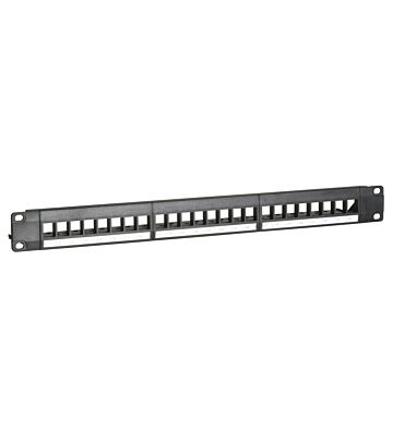UTP patchpanel för keystones - 24 portar