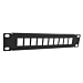 10 tums UTP patchpanel för keystones - 10 portar