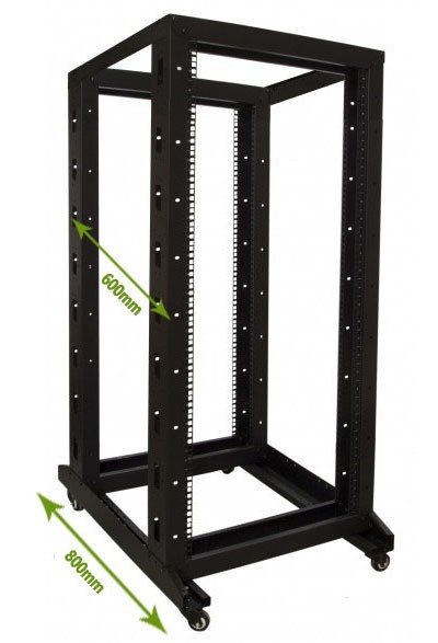 Relay Rack 27U 27U rackstativ på hjul